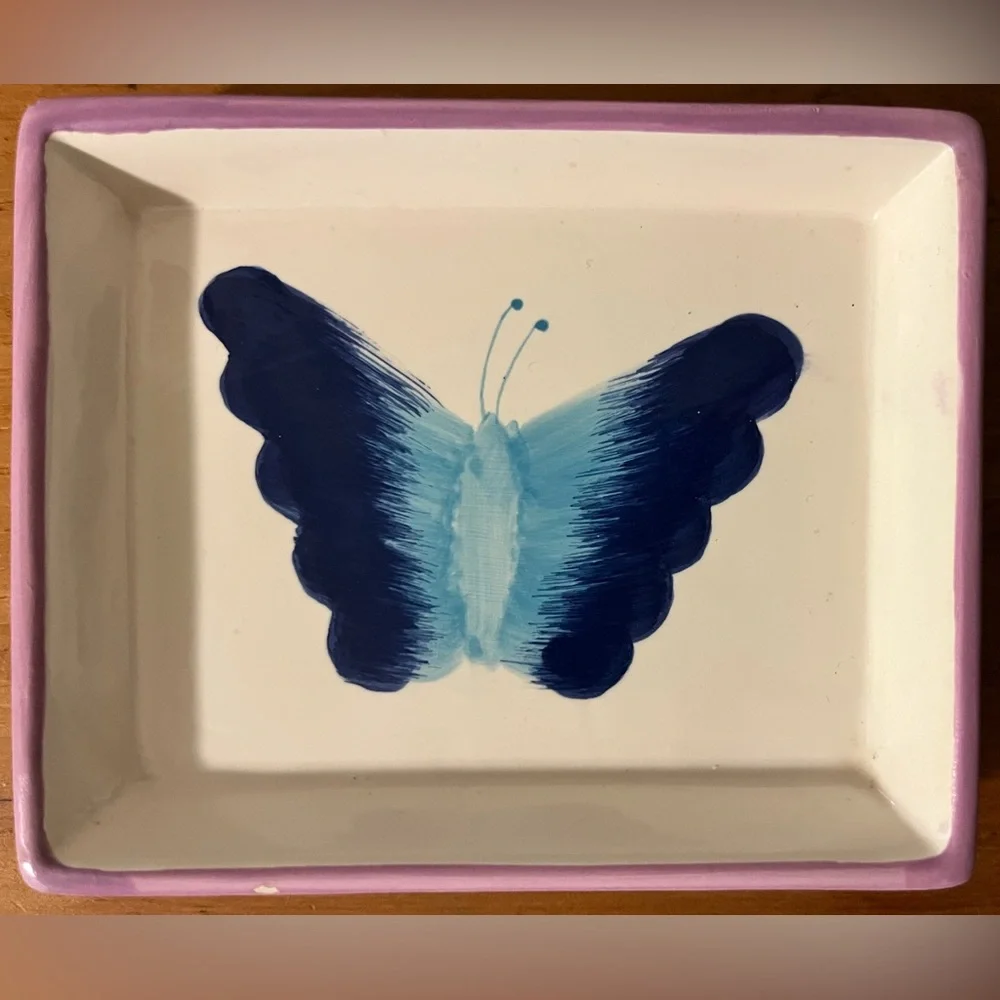 Butterfly Soap Dish Ring Key Trinket Tray
